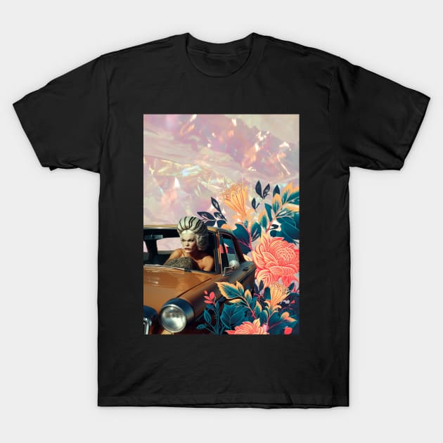 Drag Queen Race Surreal Collage T-Shirt by Kamaloca